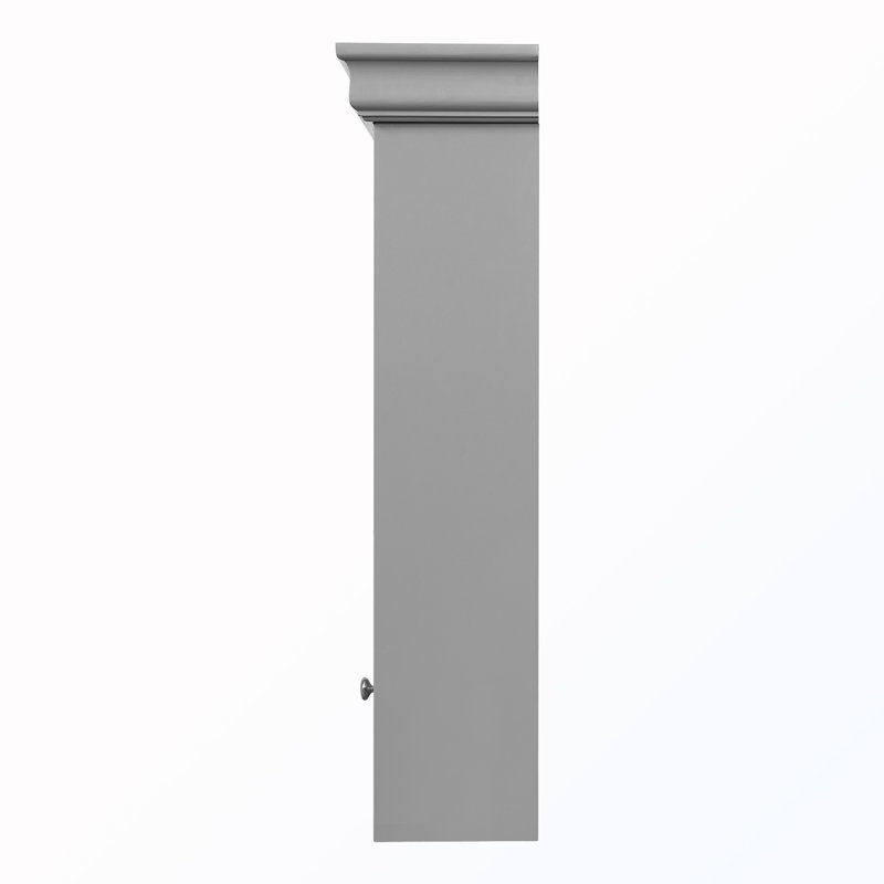 Armoire de salle de bain murale avec miroir et rangement, Gris