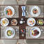 12 Pieces Dinnerware Set, Blue Set, Marble Grain, Round Plate And Bowl, Porcelain Dinnerware, Dinner Plates, Dessert Plates And Bowls For 4 Person-1172126898