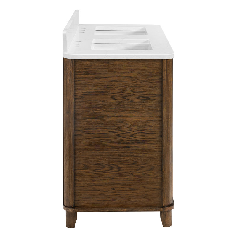 Kathryne 36" Bathroom Vanity In Natural Enhanced Oak, Enhanced Brown Oak, 54"