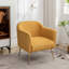 Fauteuil de chambre moderne en velours avec pieds en métal pour espaces compacts-132916991