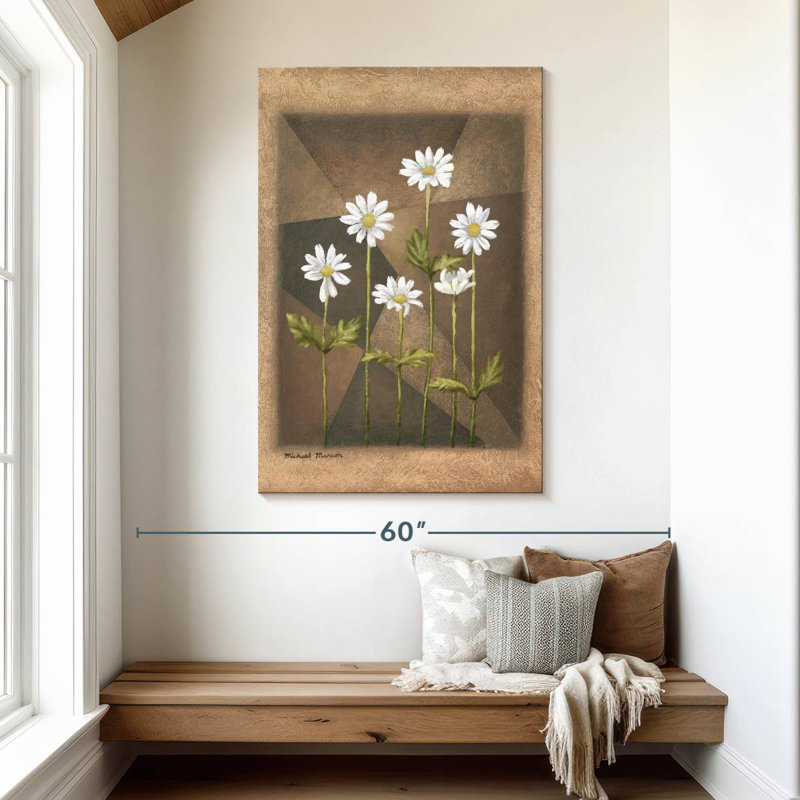 Harnek Antique White Daisies, 48" H x 32" W