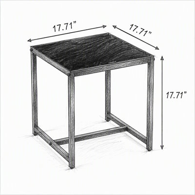 Table de chevet en verre, table d'appoint en MDF, petite table à thé, table de canapé avec pieds en métal