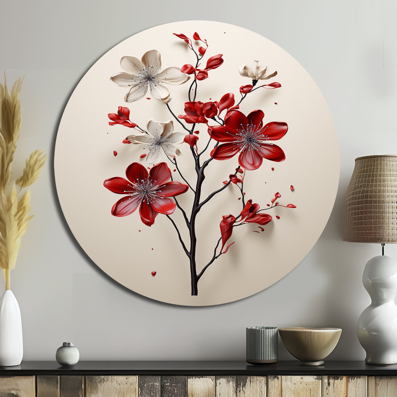 Ginsburg - Décoration abstraite ronde en métal, H 29 po x l 29 po