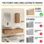 Ensemble de meuble-lavabo mural 60 po Elsar avec plateau en résine et tablette latérale 12 po