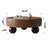 Mid-Century Modern Round Coffee Table with Walnut Finish, Storage Drawer and Black Ball Feet for Living Room