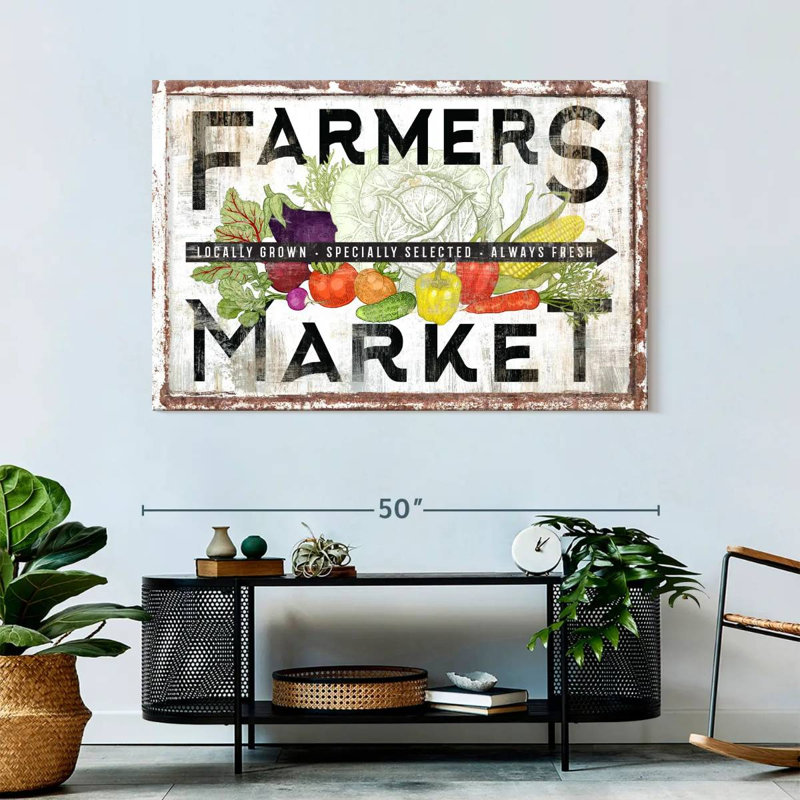 «Farmers Market», impression sur toile, H 32 po x l 48 po x P 1,25 po