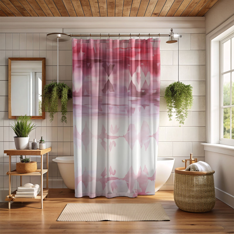 Pink Flow - Premium Shower Curtain, 74"H x 71"W