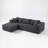 108" Modern L-Shaped Compression Sectional Sofa With Chaise Deep Seat Corduroy Upholstered Boneless Couch-1463765498