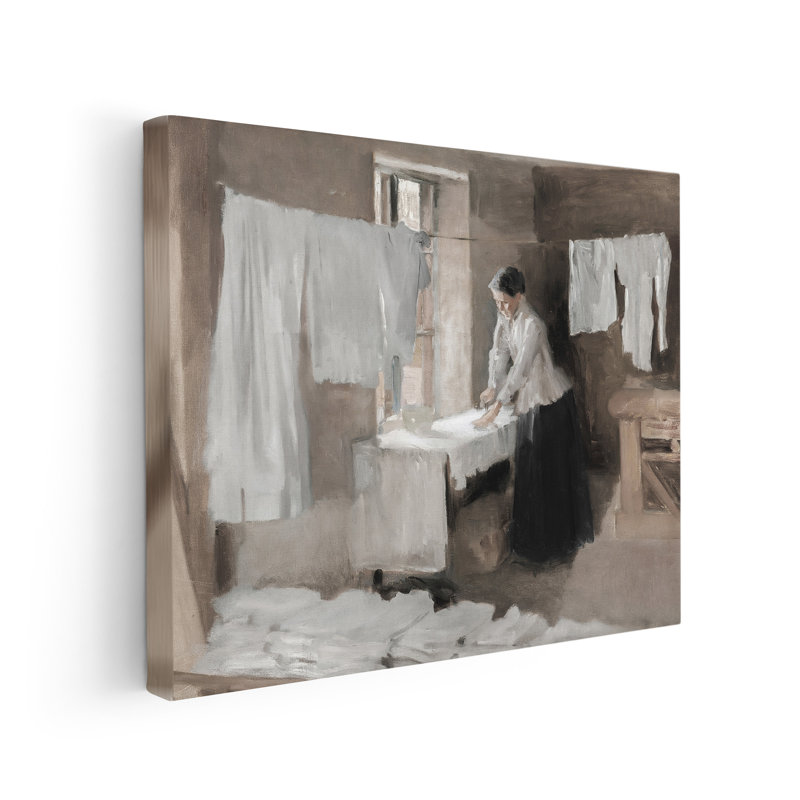 Femme repassant, Étude pour les lavandières, 11"H x 14"W, Poster, Unframed