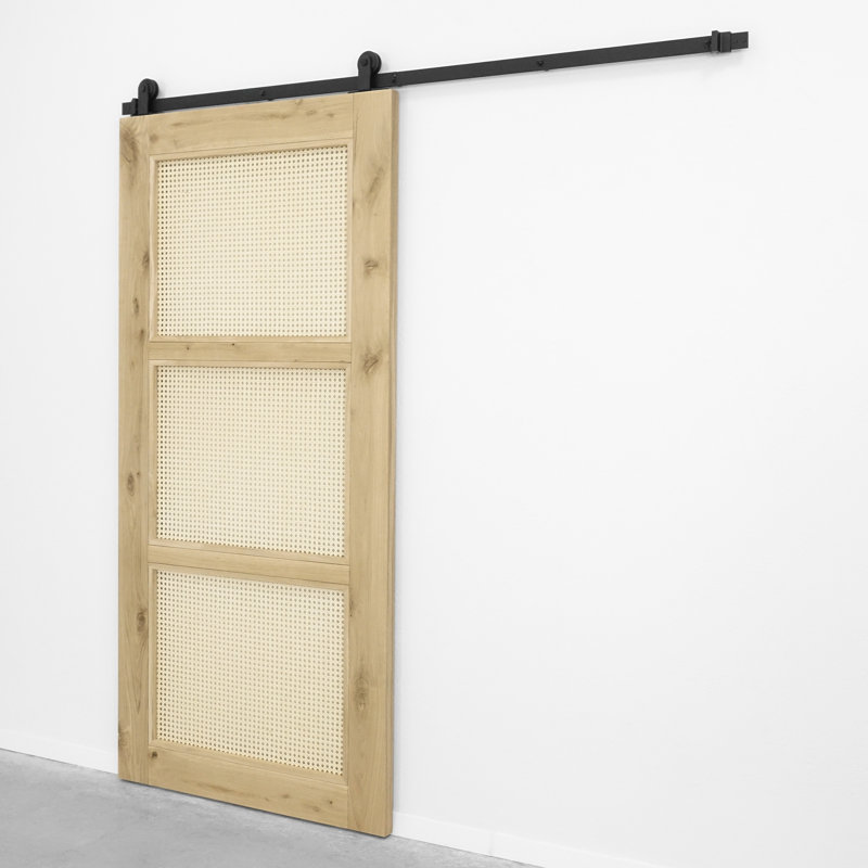 Aloizas Oak with Rattan Barn Door, Natural