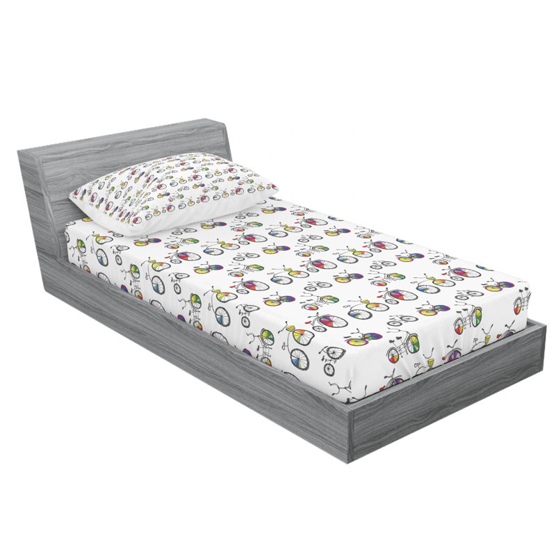 Microfiber Sheet Set, Twin Sheet Set + Fitted Sheet + 2 Pillowcases