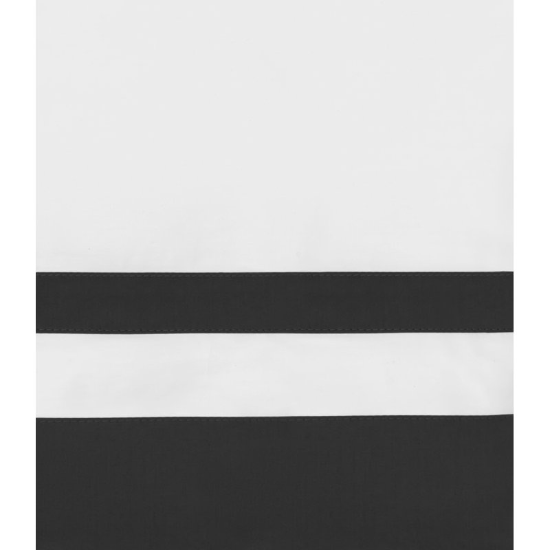 Savoy Sheet Set, California King Sheet Set + 2 Pillowcases, White/Black