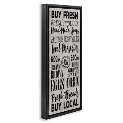Buy Farm Fresh Framed Floater Canvas Wall Art by Elizabeth Medley