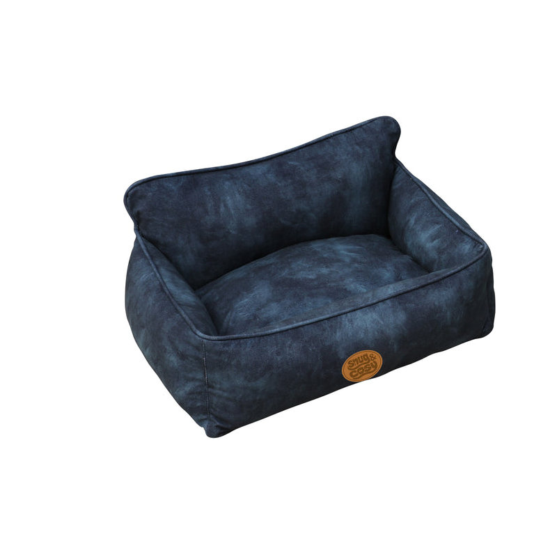 FAUX WOOL Pet Bed, 20cm H x 50cm W x 60cm D, Blue