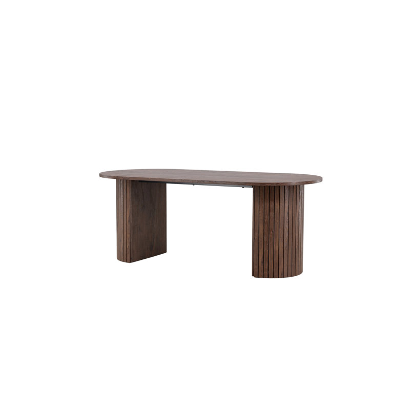 Damarien Oval Metal Base Dining Table