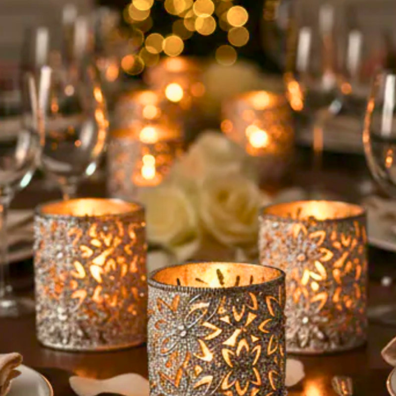 Windsor Tealight Candle Holder, Gold