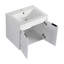 Meuble-lavabo de 60 po avec lavabo en résine, portes à fermeture douce et armoire à 1 côté, montage flottant, contreplaqué (emballage KD) - 24 po x 2 + 12 po