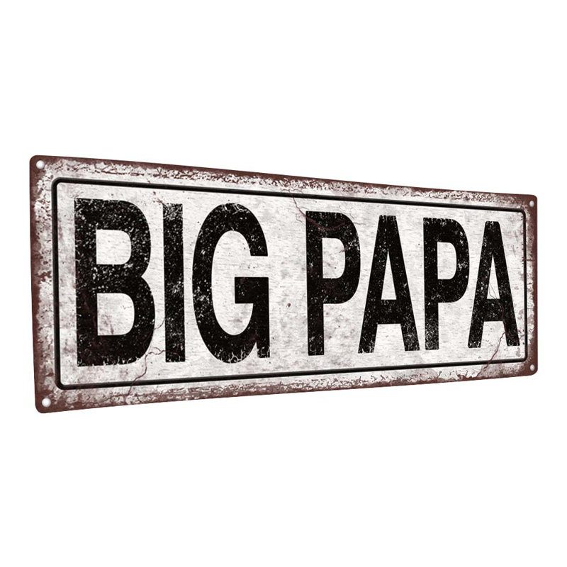 Enseigne en métal patiné Big Papa