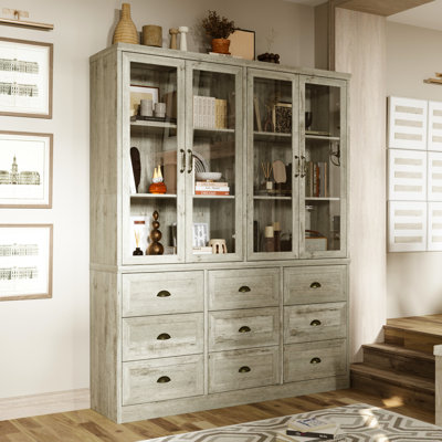 4-Door 9-Drawer Cabinet With Strong Storage by Winston Porter