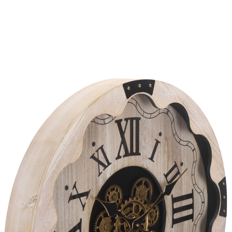 Winifred Roman Gear Wall Clock