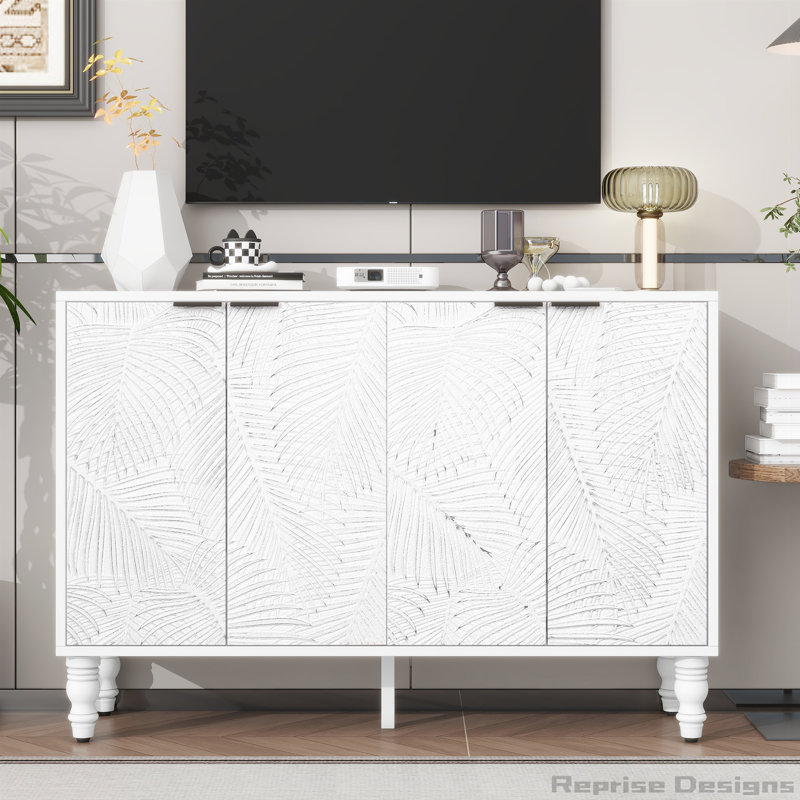 95.5" W Wall Unit Entertainment Center with Bookshelves for TVs Up to 43'', White