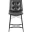 2 pièces - Tabouret de comptoir gris - Siège rembourré, base en métal, style contemporain pour chaises à hauteur de salle à manger (2) Structure élégante, pièce ou cuisine