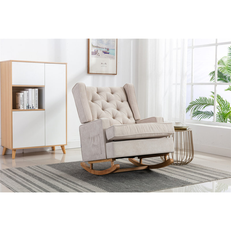 Chaise berçante Jayneen, Beige