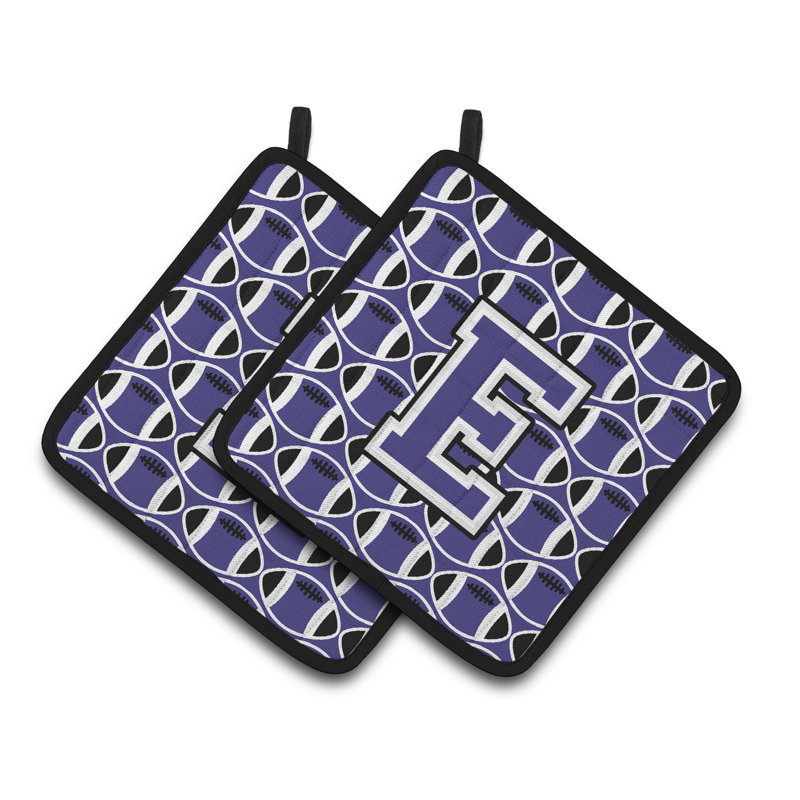Poignée de football, E, Violet / Blanc
