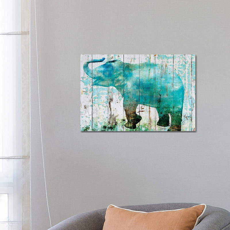 Blue Elephant by Irena Orlov - Wrapped Canvas Painting