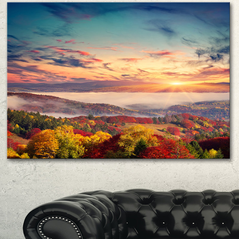 « couleur coucher de soleil », reproduction de photo sur toile tendue, H 30 po x l 40 po x P 1 po