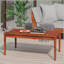 Table basse d'extérieur rustique en bois d'acacia, table d'appoint de patio pour cour de jardin