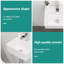 Lavabo de salle de bain mural en céramique blanche avec trou de robinet simple, surface lisse et lisse, style moderne, plus d'espace, instructions d'installation incluses Lavabo rectangulaire de 13,6 po x 11,6 po