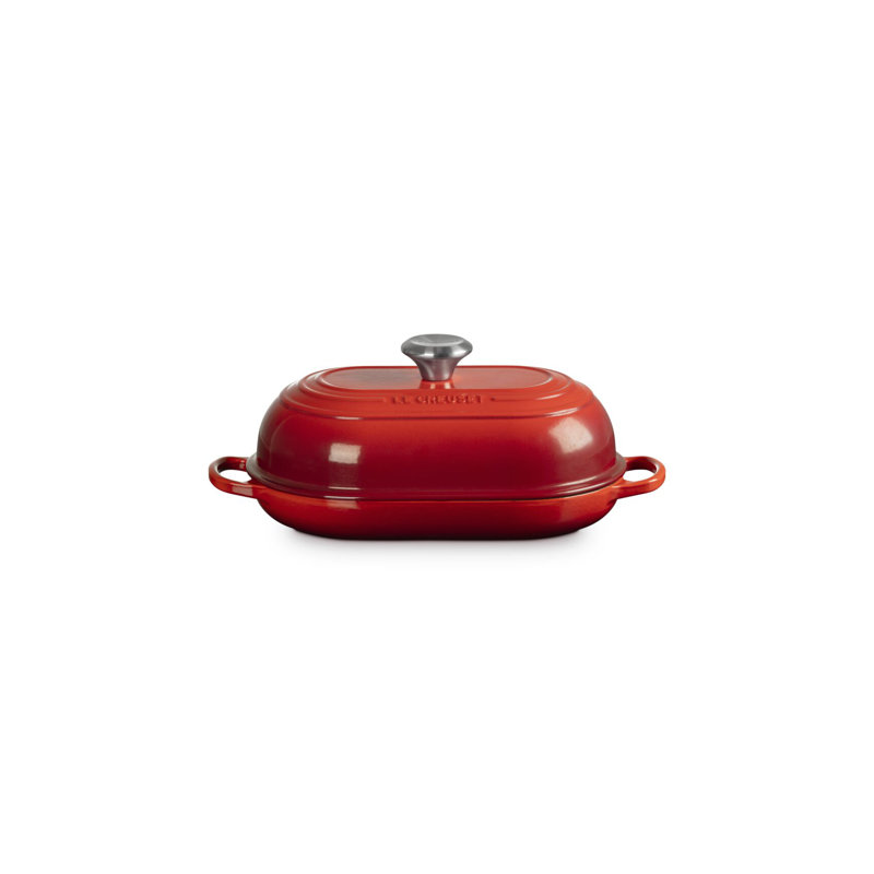 Le Creuset Signature Cast Iron Oval Bread Oven, 11.5 In., Cerise