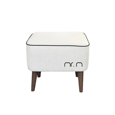 Mr.M 40cm Wide Square Solid Colour Footstool Ottoman