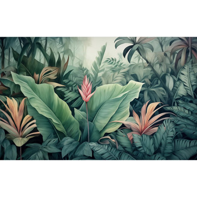 Tropical Leaf Peel & Stick Floral Border