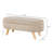 43.3" Beige Entryway Bench With Storage And Padded Seat, Fleece Upholstered, Wood Legs Upholstered Bench, Versatile Use Spacious