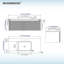 Meuble-lavabo flottant mural 48 po avec lavabo blanc intégré, tiroir à fermeture en douceur, armoire grise, comptoir à motif de marbre, bords arrondis, conception compacte