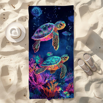 Serviette de plage en microfibre légère, absorbante et sans décoloration, 30 po x 60 po