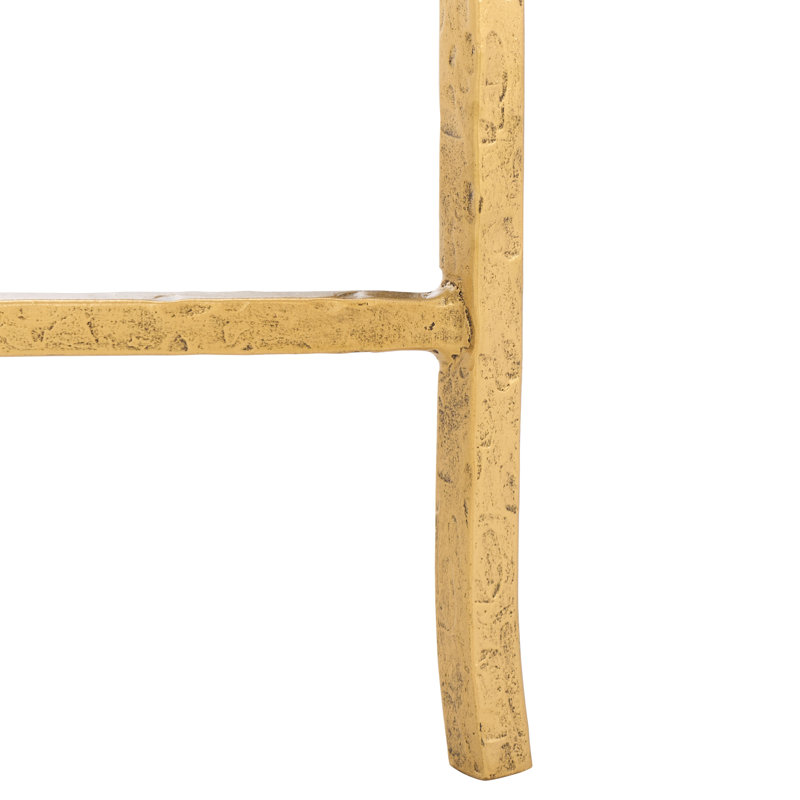 Tauri Forged Metal Rectangle Coffee Table, Brass