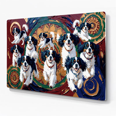 Dogs Tibetan Spaniel Brown Metal Wall Art