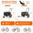 2-in-1 Bike Cargo Trailer Pushcart, Bicycle Trailer with Removable Box and Waterproof Cover, Pushcart Stroller with Tow Hitch and Removable Handlebar