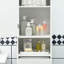 Armoire de rangement mince, armoire de salle de bain haute, tour à linge avec tablette ouverte, tiroir, portes encastrées et tablettes réglables