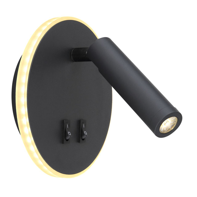 LED Flush Mounted Sconce, Black