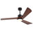 60 Inch Ceiling Fan With Light And Remote, 3 Walnut Solid Wood Blades, Quiet Dc Motor, 6-Speed 5000 Cfm, Dimmable 3-Color Led With Memory, Timer, And Reversible Function For Living Room, Bedroom
