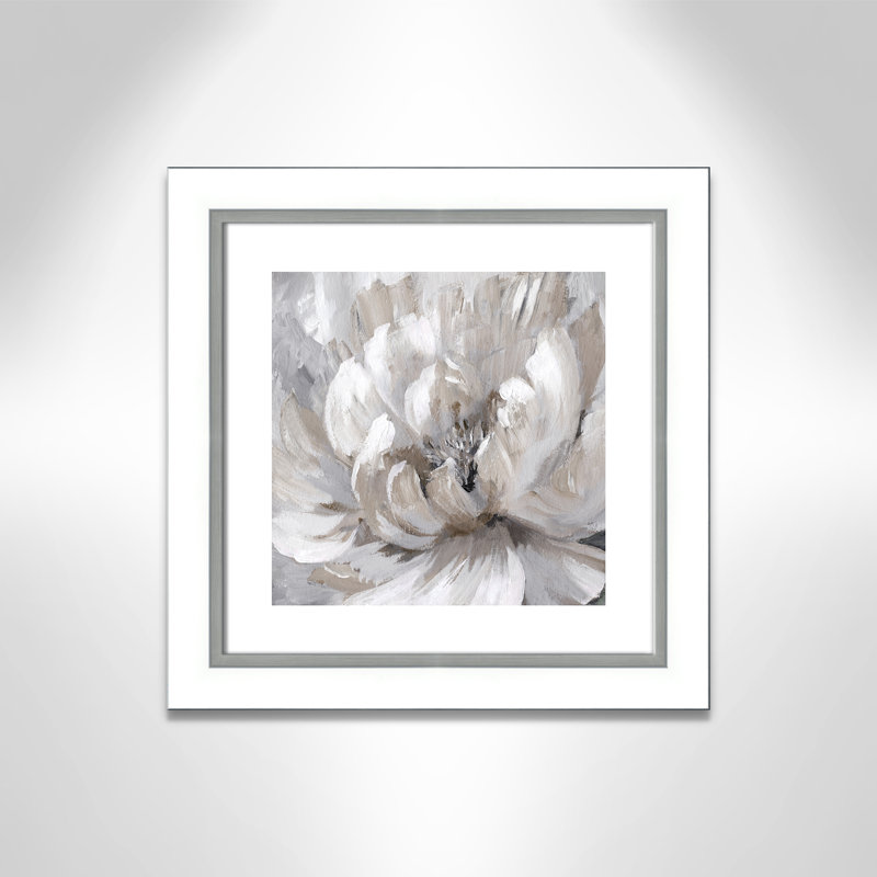 Éclat de printemps I - peinture encadrée, Papier encadré blanc / argent, H 25,75 po x l 25,75 po x P 1,125 po