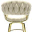 2 tabourets de bar en tissu blanc avec pieds, tabouret de comptoir pivotant à 360 avec dossier et repose-pieds pour îlot de cuisine, restaurants, cafés
