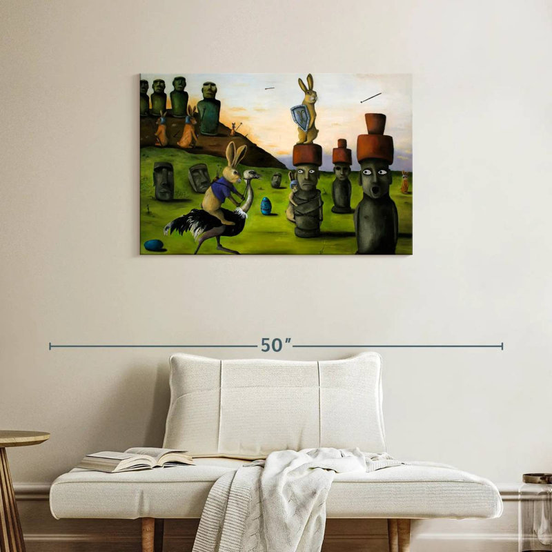 Battle Over Easter Island, 24" H x 36" W