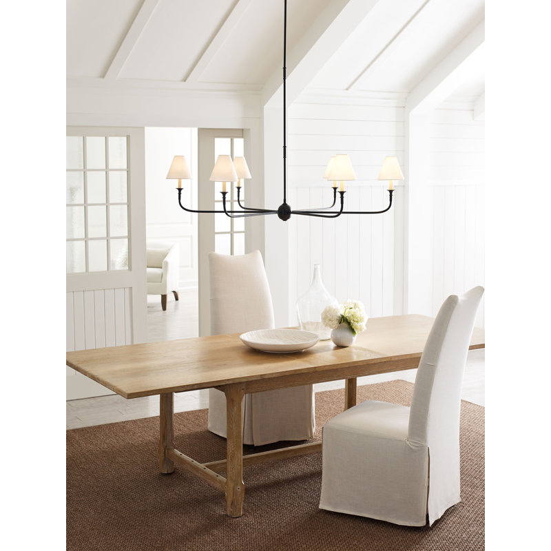 Thomas O'Brien Piaf Grande Chandelier, Aged Iron/Ebonized Oak