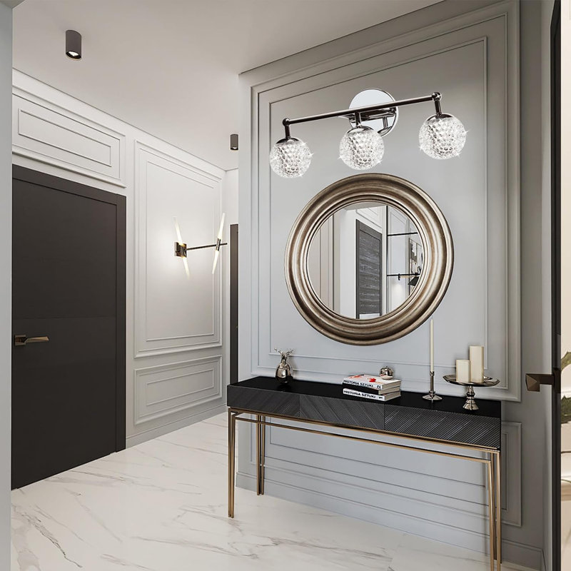 Éclairage pour salle de bain 3 lumières DEL Kaliona, Chrome