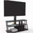 Black multifunctional adjustable angle and height tempered glass TV stand